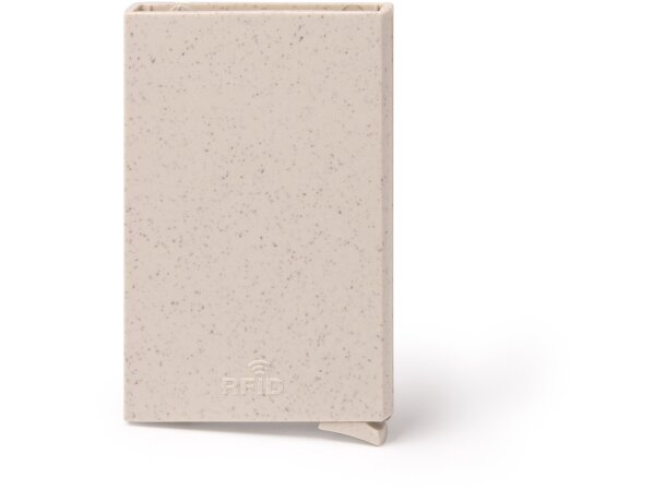 Tarjetero de fibra de trigo RFID para 6 tarjetas Porter Crudo detalle 3