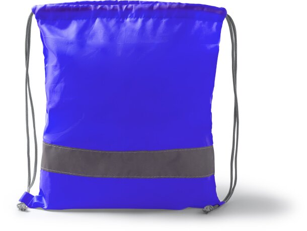 Mochila saco Labur con banda reflectante y logo en poliéster 210D Royal detalle 3