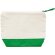Neceser multiusos unisex algodón 280 g/m2 Doel Crudo/verde helecho detalle 9