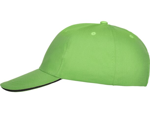 Gorras béisbol cierre velcro de algodón 260 g/m2 Panel Verde oasis detalle 23