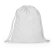 Mochila de cuerdas para publicidad algodón Adare Blanco detalle 4