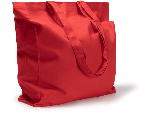 Bolsa algodón Kato con fuelle lateral y base 180 g/m² Blanco detalle 4