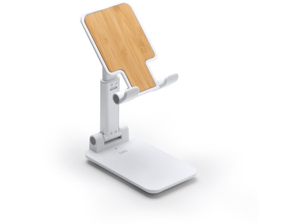 Soporte móvil con carga inalámbrica Zicum Blanco detalle 4
