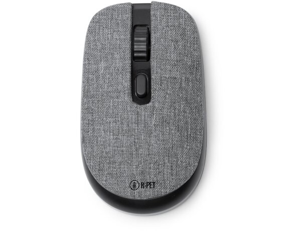 Ratón inalámbrico Rodri con sensor óptico en materiales reciclados Negro detalle 4