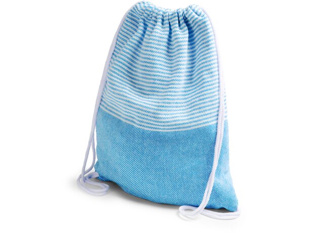 Pareo mochila Madeira de algodón reciclado Royal detalle 3