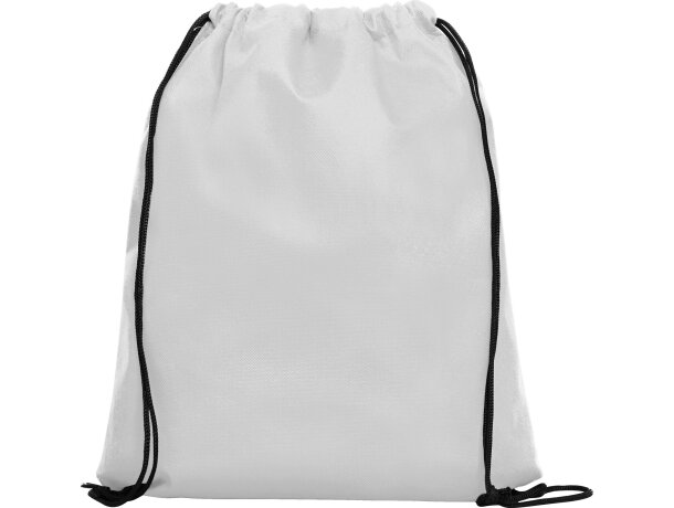 Mochila de cuerdas diversos colores non woven 80 g/m2 Calao Blanco detalle 4