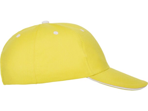Gorras béisbol cierre velcro de algodón 260 g/m2 Panel Amarillo detalle 16