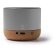 Altavoces de aluminio con base de corcho Voxel Plata