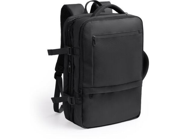 Mochila Rayan negro con compartimentos antirrobo y 40L Negro detalle 9