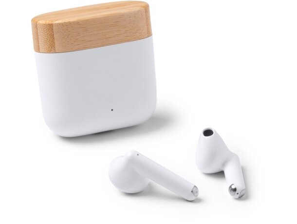 Auriculares inalámbricos de plástico Sauro Blanco detalle 2