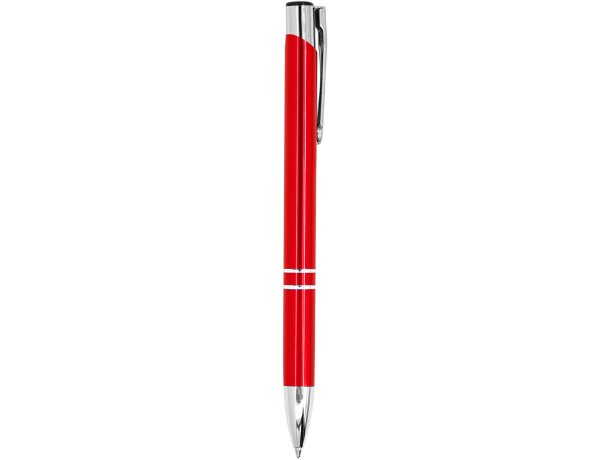 Bolígrafo metálico de aluminio pulsador tinta azul Rojo detalle 14