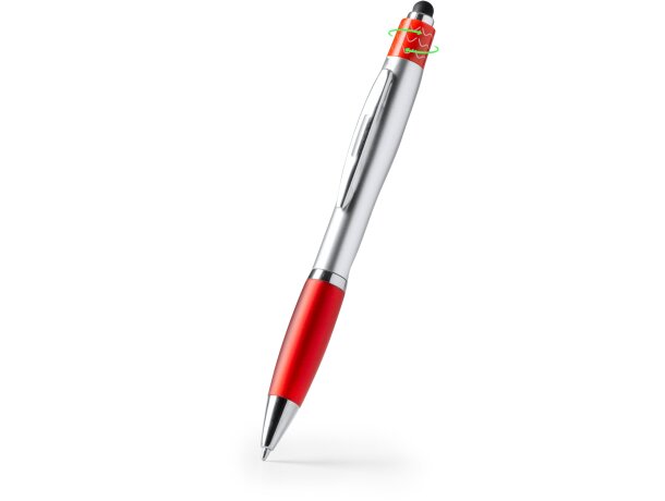 Bolígrafo antiestrés Fidget con spinner y puntero táctil Negro detalle 4