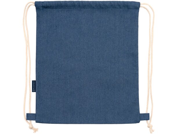 Mochila saco tejido vaquero y cuerdas de algodón Vaquero detalle 3