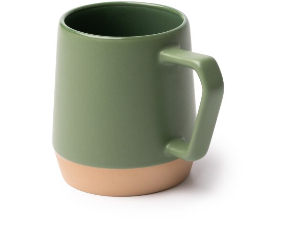 Taza cerámica Tidak con asa geométrica original de 320ml Blanco detalle 2