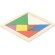 Puzzle tangram Leis en madera natural con 7 piezas