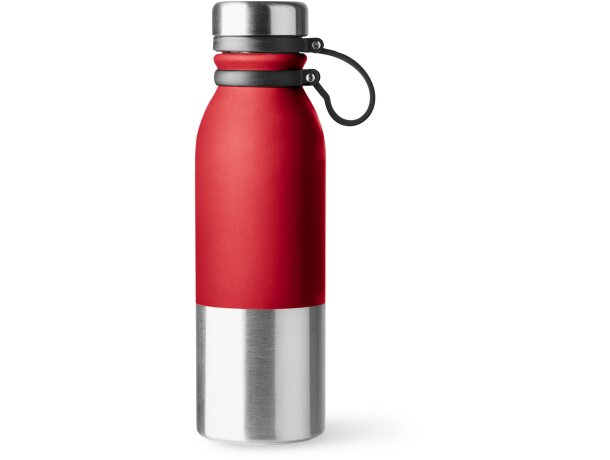 Botella de acero con acabado mate bicolor 850ml Alke Rojo detalle 12