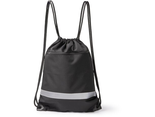 Mochila Lucio rpet reciclado con refuerzo pu leather Negro detalle 2
