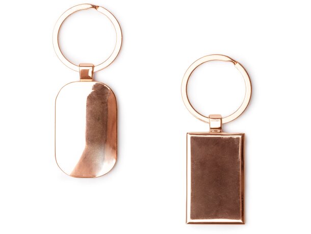Llavero Belsan rectangular metal recubrimiento cobre Rectangular detalle 1