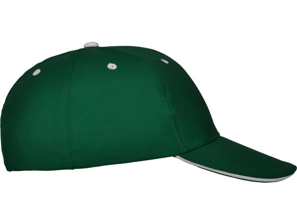 Gorras béisbol cierre velcro de algodón 260 g/m2 Panel Verde botella detalle 48