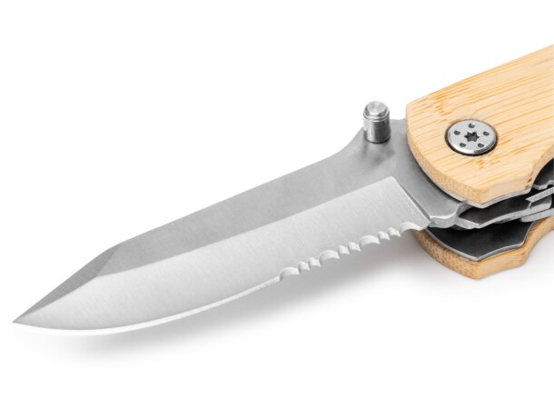 Multiherramienta Danilo con acero inoxidable y bambú natural Crudo detalle 1