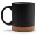 Taza cerámica Nurix 320ml con base de corcho extraíble Negro