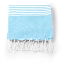 Toalla pareo Calais con flecos anudados a rayas