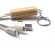 Cable cargador 4 en 1 bambú y fibra de trigo POMBO NATURAL Crudo detalle 2