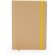 Bloc de notas con elástico y separador a color cartón reciclado Estela Amarillo