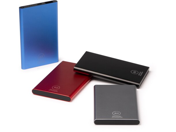 Powerbank 4000 mah de aluminio Karna Negro detalle 3