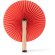 Abanico plegable Tao de madera natural personalizable Rojo