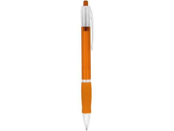 Bolígrafos originales con pulsador translúcido y tinta azul Ontario Naranja detalle 18