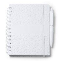 Libretas de anillas extracto de piedra con tapa rígida y boligrafo a juego