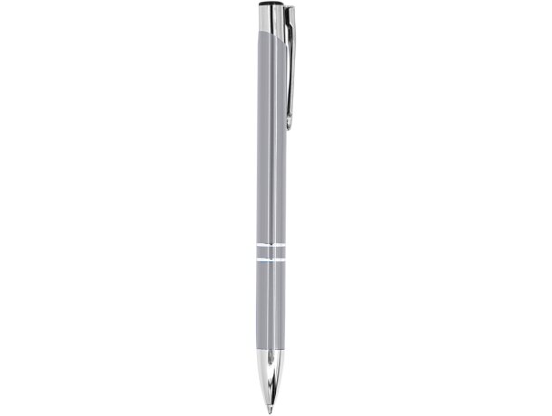 Bolígrafo metálico de aluminio pulsador tinta azul Plata detalle 12