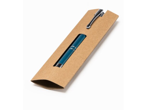 Funda para bolígrafo Burton de cartón con ventana transparente Blanco detalle 3