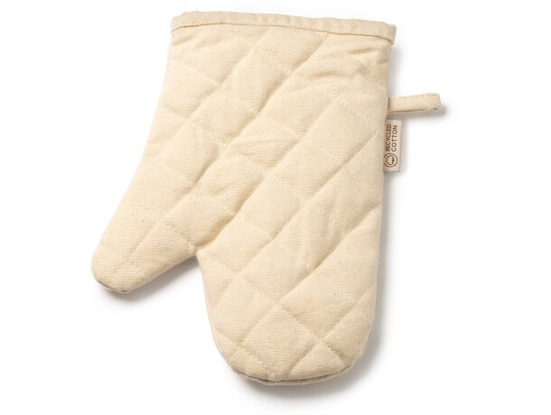 Manopla Forset algodón reciclado crudo con cinta para colgar Crudo detalle 3