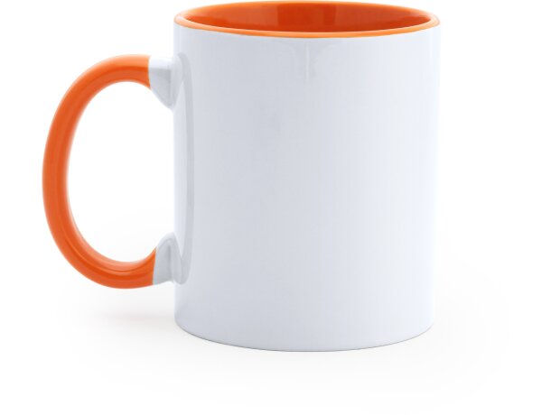Taza sublimacion MANGO Blanco/naranja detalle 23