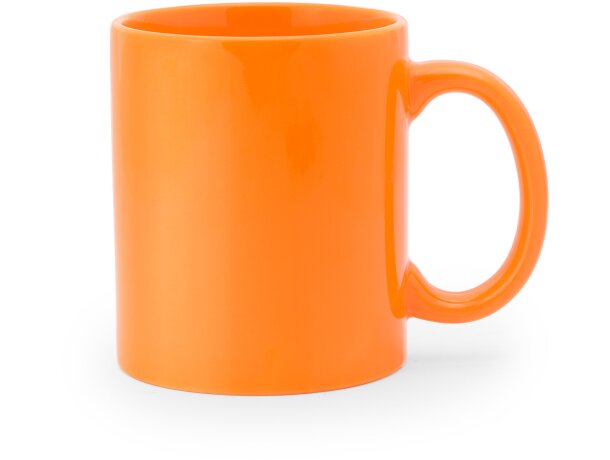 Tazas para personalizar unisex en variados colores cerámica Naranja detalle 18