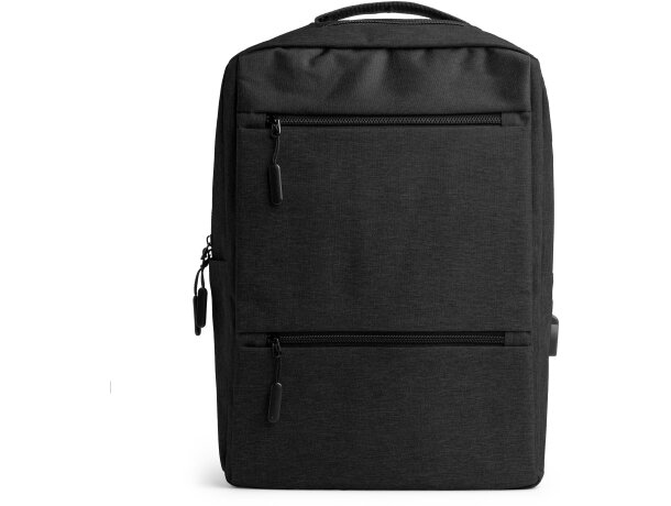 Mochila para profesores con logo Narvik poliéster 300D con salida USB Negro detalle 5