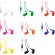 Auriculares con cable pvc Punk Blanco detalle 2