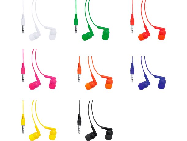 Auriculares con cable pvc Punk Blanco detalle 2