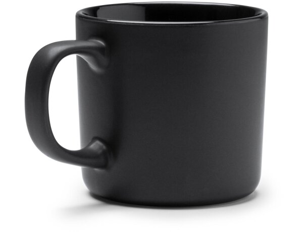 Taza cerámica Molis 300ml acabado mate Negro detalle 4