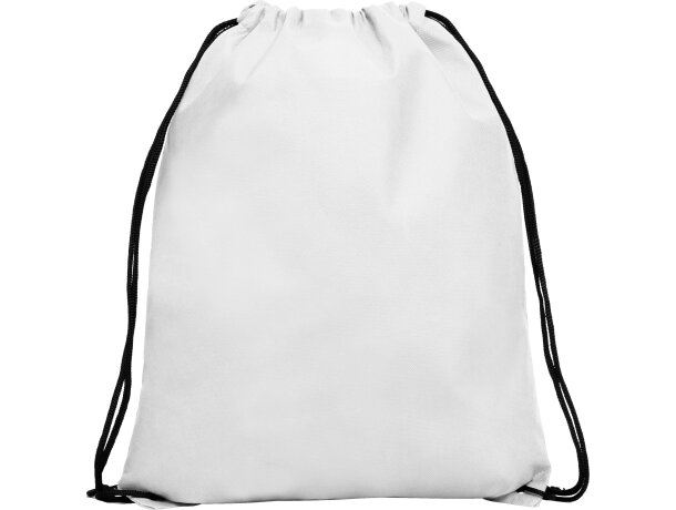 Mochila de cuerdas diversos colores non woven 80 g/m2 Calao Blanco detalle 3