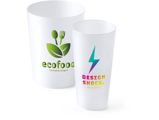 Vaso Vagen transparente reutilizable con acabado translúcido Transparente detalle 2