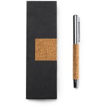 Roller Suver negro con madera y estuche corcho