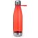 Botella de vidrio personalizadas con base de acero inoxidable y asa de transporte unisex acabado as transparente Eddo Rojo detalle 11