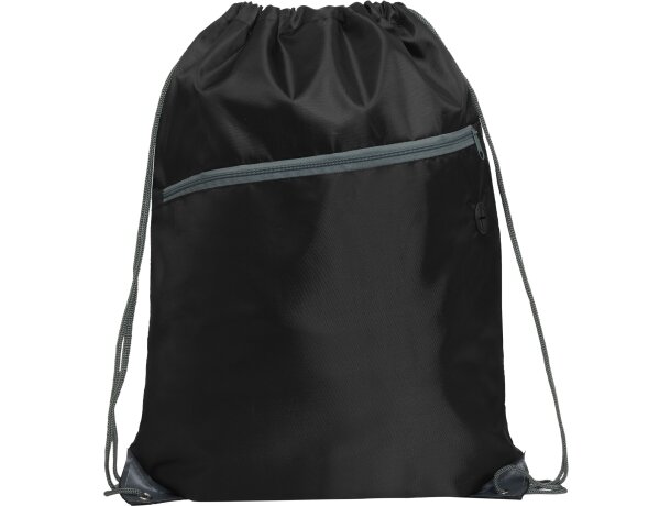 Mochila de cuerdas personalizada poliéster 70 g/m2 Ninfa Negro detalle 8