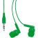Auriculares con cable pvc Punk Verde helecho