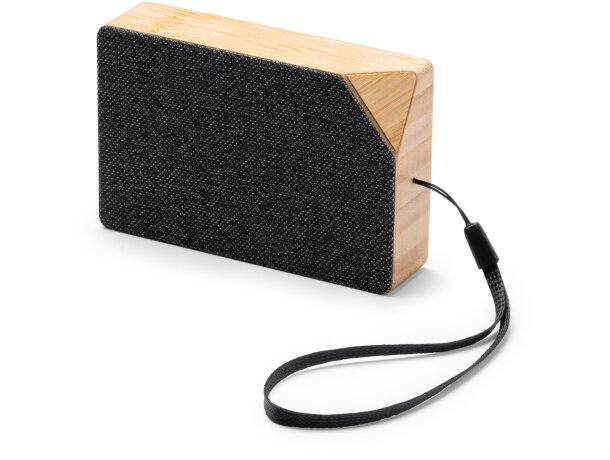 Altavoz bluetooth Yunker con carga solar y bambú natural Crudo detalle 6