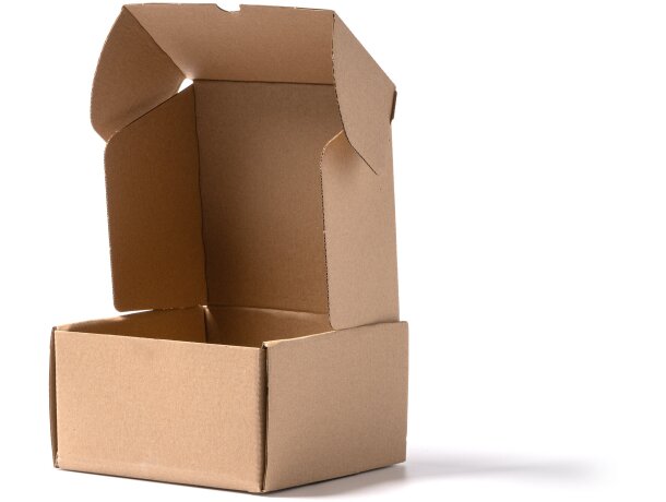 Caja regalo pequeña Zander en cartón reciclado corrugado Crudo detalle 2