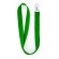 Lanyard sencillo poliéster reciclado Verde helecho detalle 12